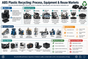 Reciclagem de plástico ABS: mercados de processos, equipamentos e reutilização