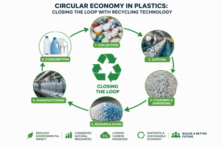 Economía circular en plásticos: cerrar el círculo con la tecnología de reciclaje