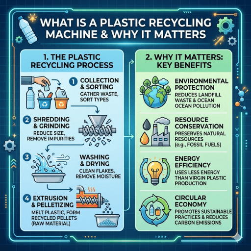 O que é uma máquina de reciclagem de plástico e por que isso importa