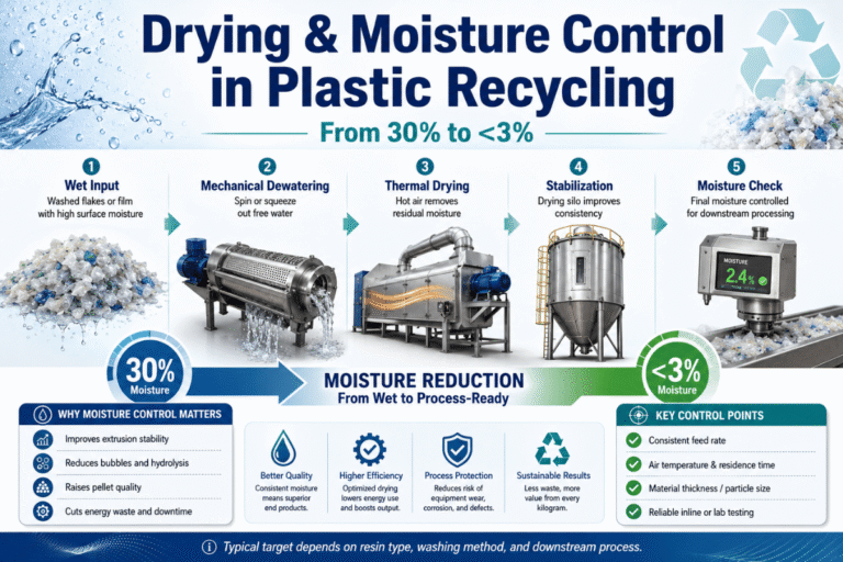 Drying & Moisture Control in Plastic Recycling: From 30% to