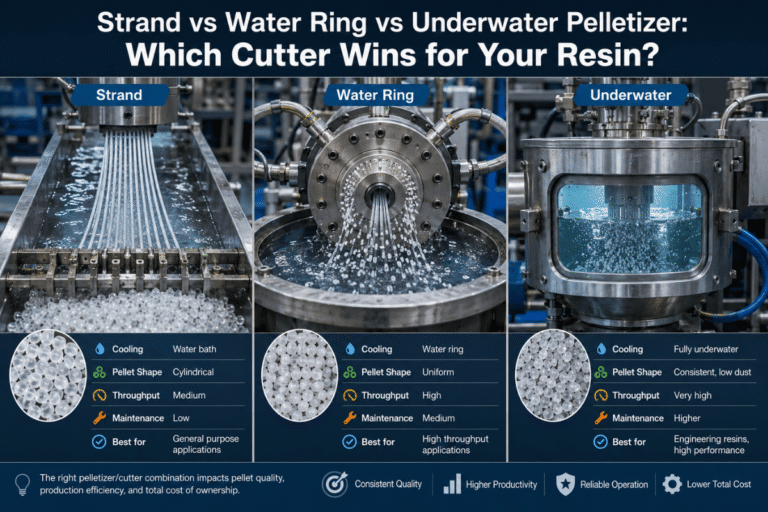 Fio vs Anel de Água vs Pelletizador Subaquático: Qual Cortador Ganha para Sua Resina?