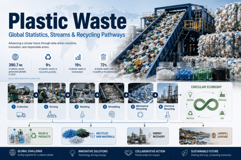 Resíduos Plásticos: Estatísticas Globais, Fluxos e Caminhos de Reciclagem