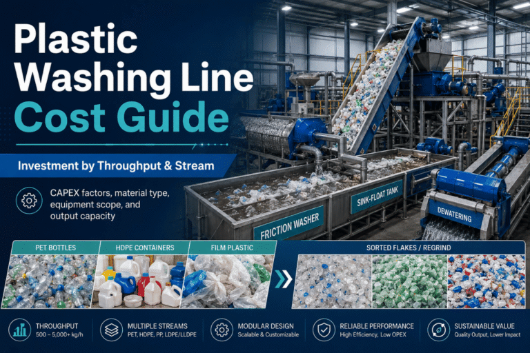 Plastic Washing Line Cost Guide: Investment by Throughput & Stream