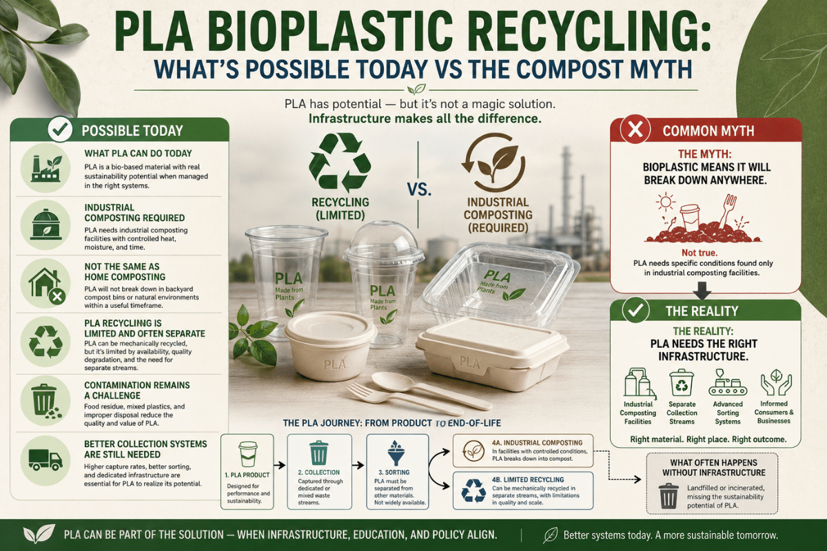 PLA Bioplastic Recycling: What's Possible Today vs the Compost Myth