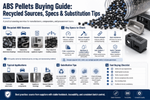 ABS Pellets Buying Guide: Recycled Sources, Specs & Substitution Tips