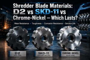 Shredder Blade Materials: D2 vs SKD-11 vs Chrome-Nickel — Which Lasts?