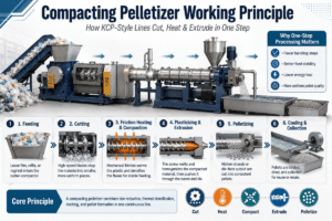 Compacting Pelletizer Working Principle: How KCP-Style Lines Cut, Heat & Extrude in One Step