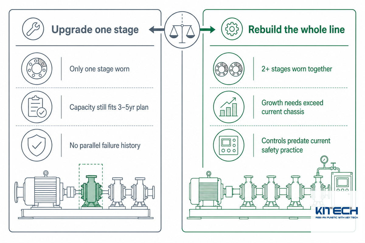 Whole-Line Rebuild vs. Single-Stage Upgrade: The Component-Swap Threshold — Kitech