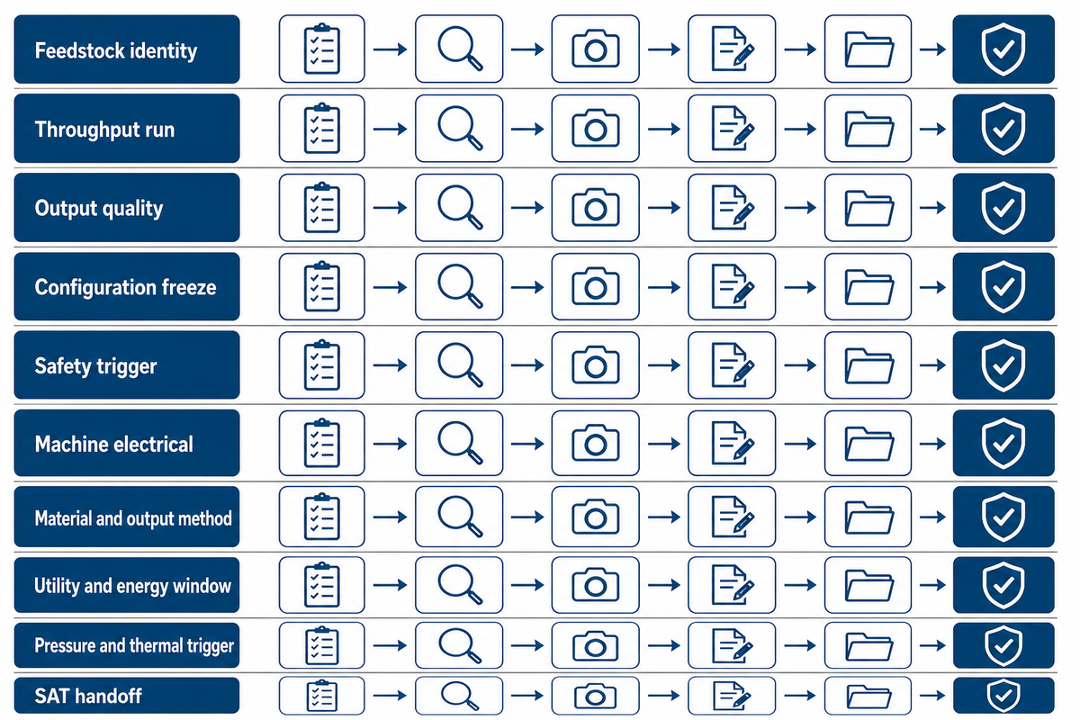 Build the Test Plan: Feedstock, KPIs, Witnesses, and Evidence Types