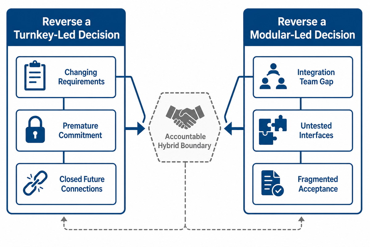 Turnkey and modular architecture reversal test