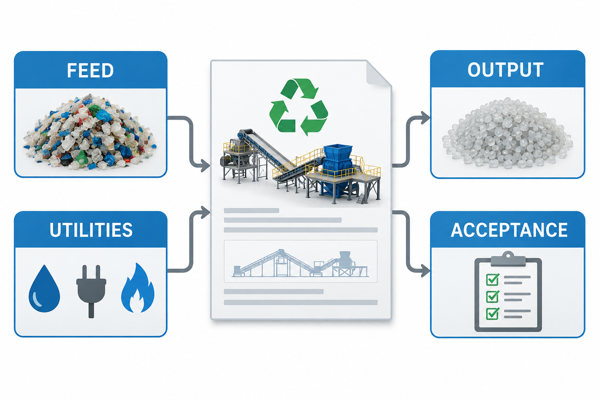 Key inputs for a plastic film recycling line proposal.